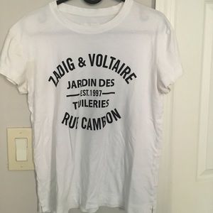 ZADIG & VOLTAIRE white t-shirt rue cambon